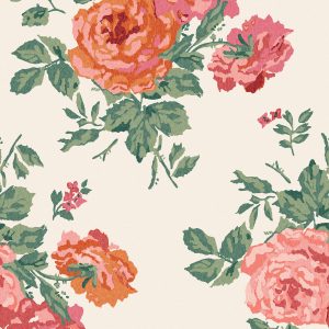 Cath Kidston Archive Rose Pink Blooms Wallpaper 125494