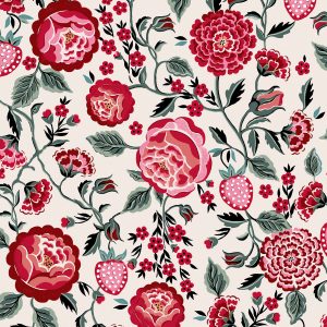 Cath Kidston Strawberry Garden Rose Wallpaper 125497
