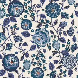 Cath Kidston Strawberry Garden Blue Wallpaper 125498