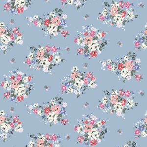 Cath Kidston Clifton Floral Blue Wallpaper 125507