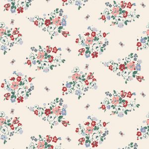 Cath Kidston Clifton Floral Cream Wallpaper 125509