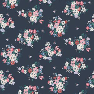 Cath Kidston Clifton Floral Navy Wallpaper 125510