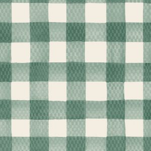 Cath Kidston Painted Gingham Green Wallpaper 125516