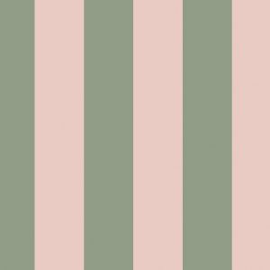 Cath Kidston Canopy Stripe Green & Pink Wallpaper 125518