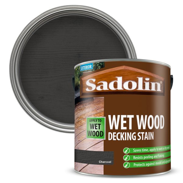 5096466 - sadolin - wet wood decking stain - charcoal - 2.5l - product image