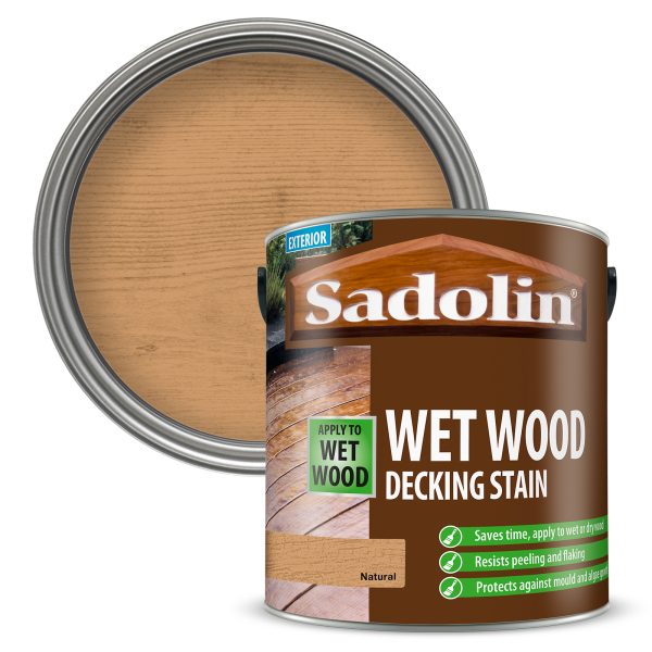 5096470 - sadolin - wet wood decking stain - natural - 2.5l - product image