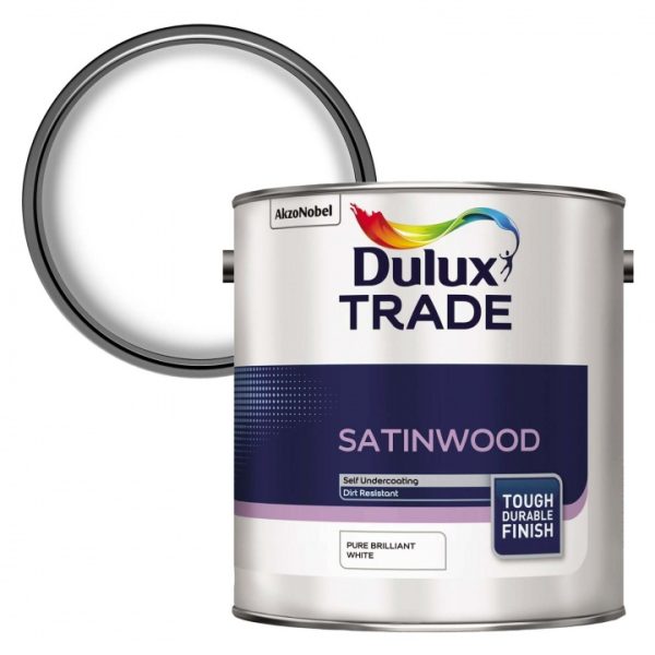 Dulux Trade Pure Brilliant White Satinwood Buy Paints Online UK